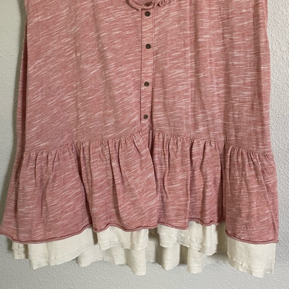 Anthropologie Red and Cream Babydoll Tank Top - Picture 4 of 9